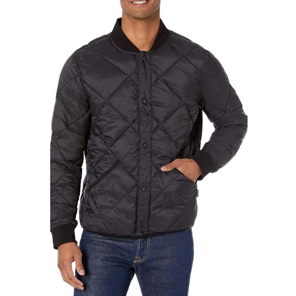 Calvin Klein Black Reversible Diamond Quilted Jacket Size S
